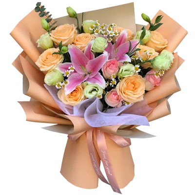 保山11朵玫瑰桔梗百合，陪你每个季节